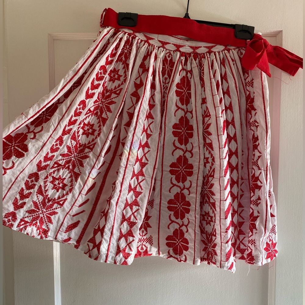 Dixie red and white skirt, made in Italy
